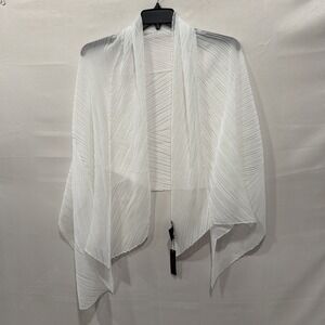 Cèzanne‎ Woman's One Size NWT Ivory Crinkled Sheer Scarf Shawl Wrap
